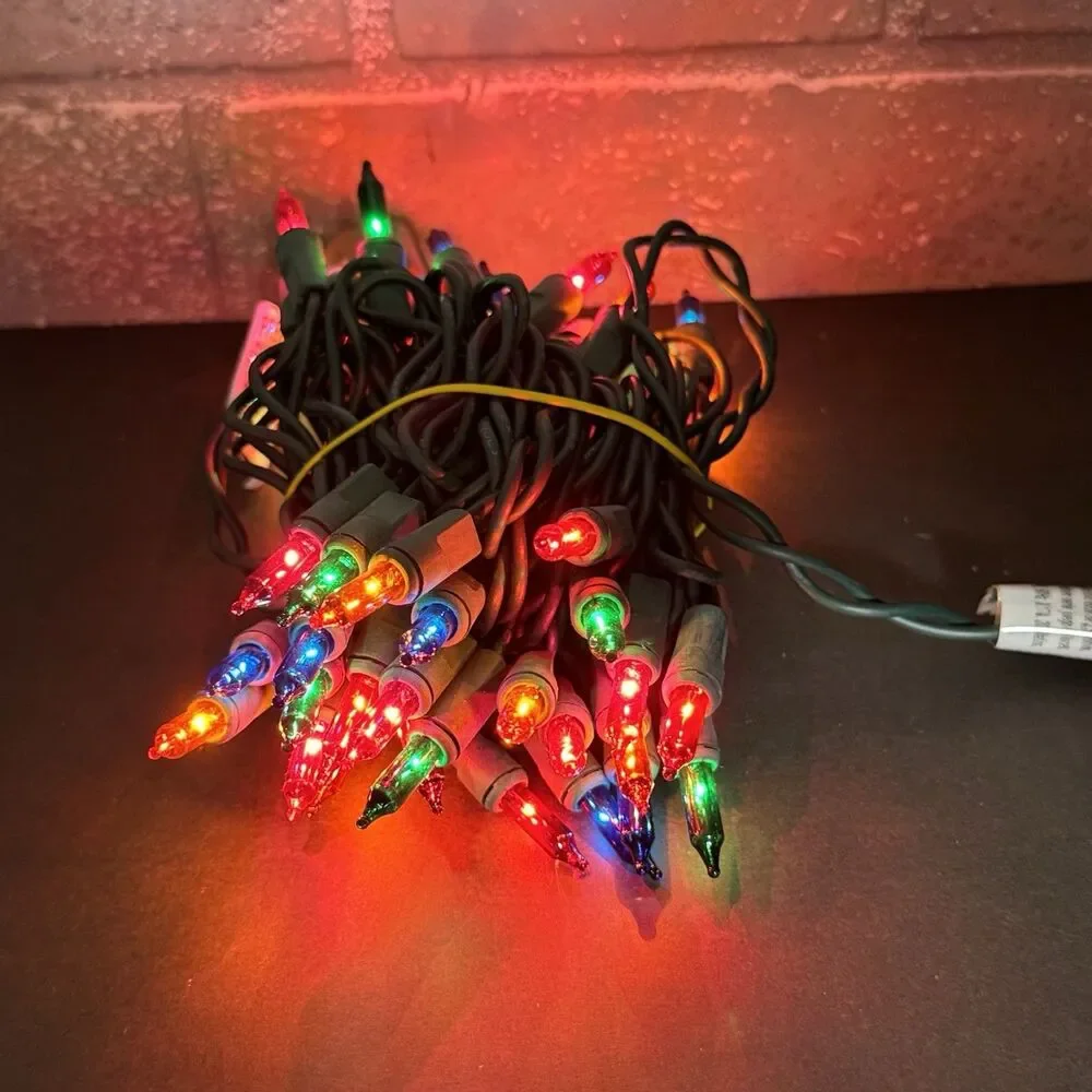 Holiday Living 50 Ct Multicolor Mini Christmas Lights Corded Multi Use 0031643